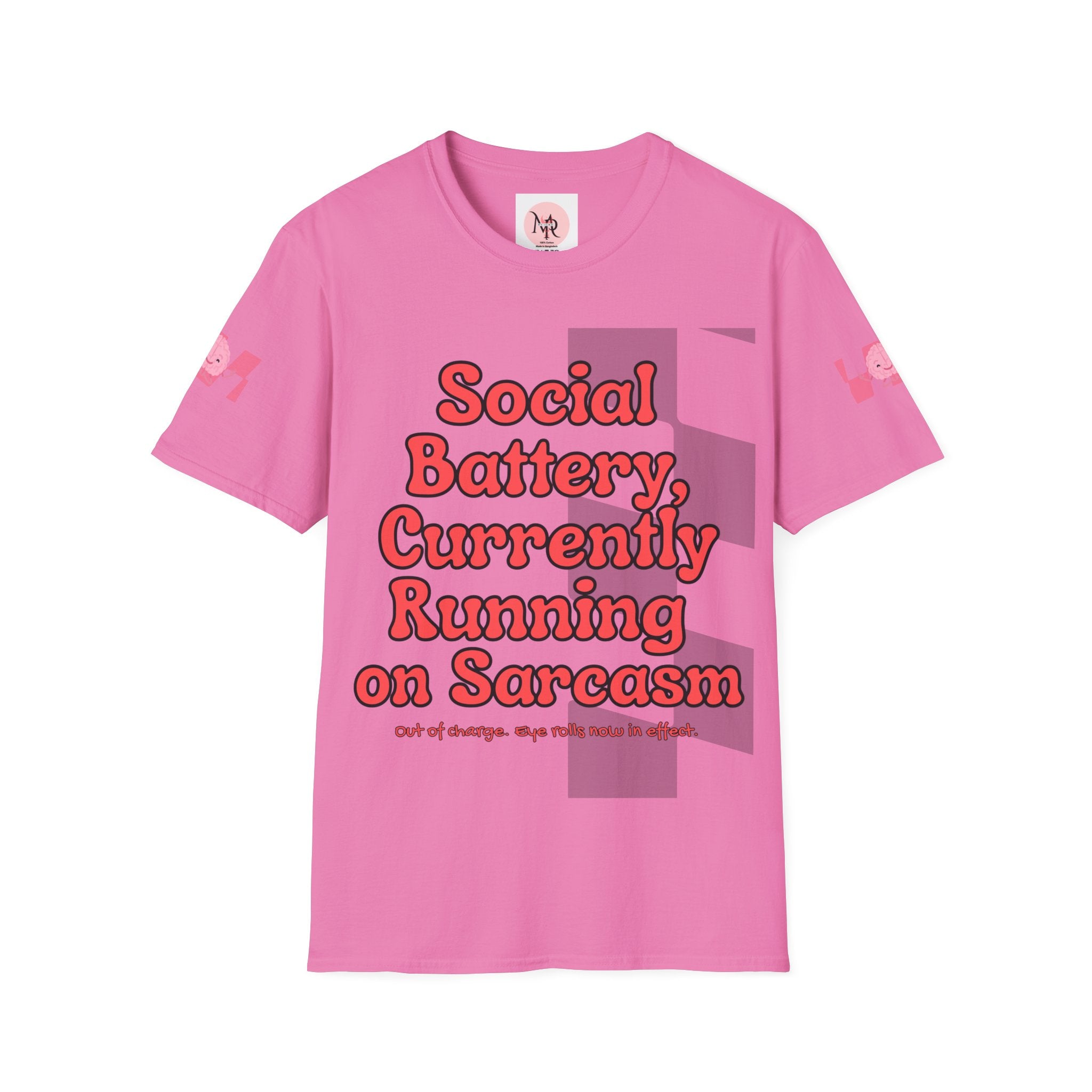 Sarcasm Tee – Social Battery Humour