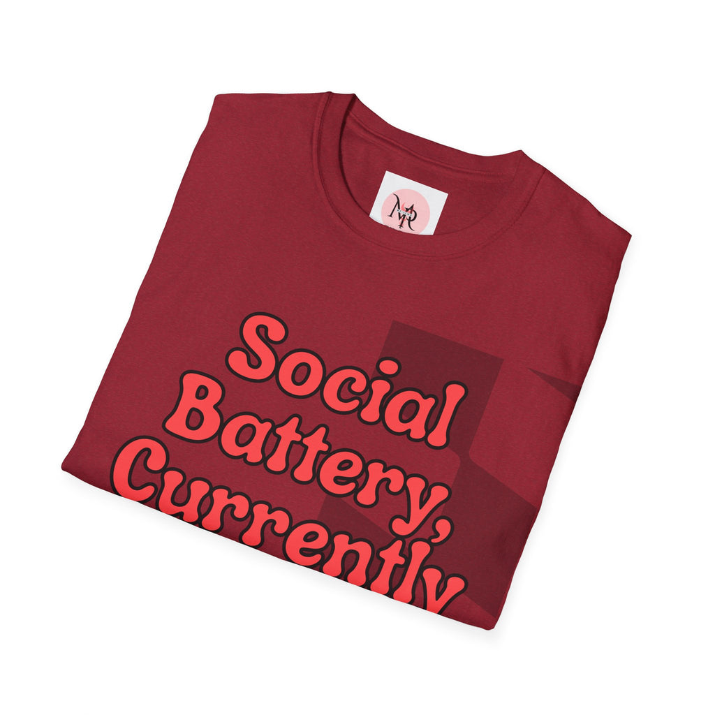 Sarcasm Tee – Social Battery Humour