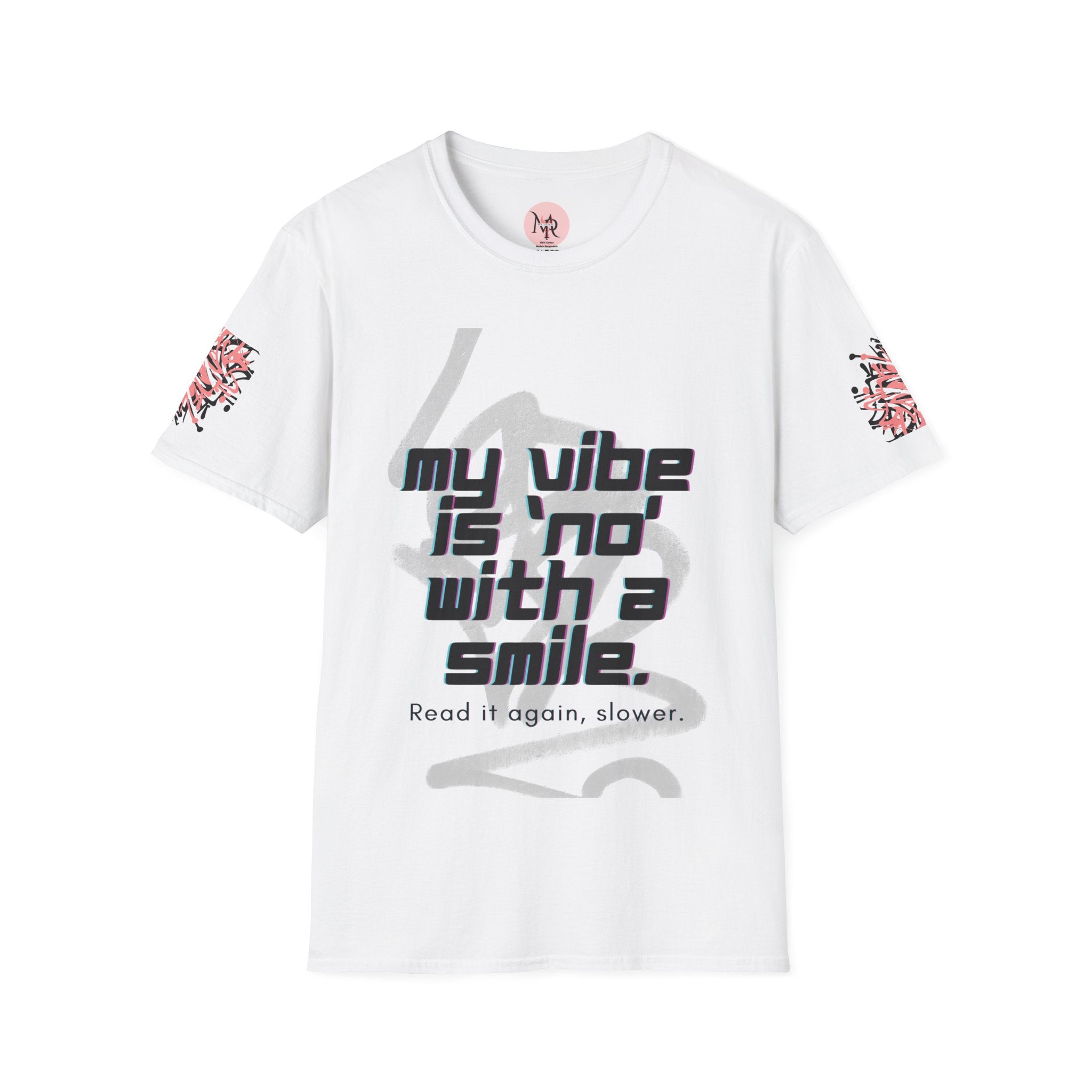 Graffiti Quote Tee – Bold Monochrome
