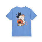 “Trick-or-Treating at My Pace” Kids Halloween T-Shirt – Inclusive Ghost & Pumpkin Design
