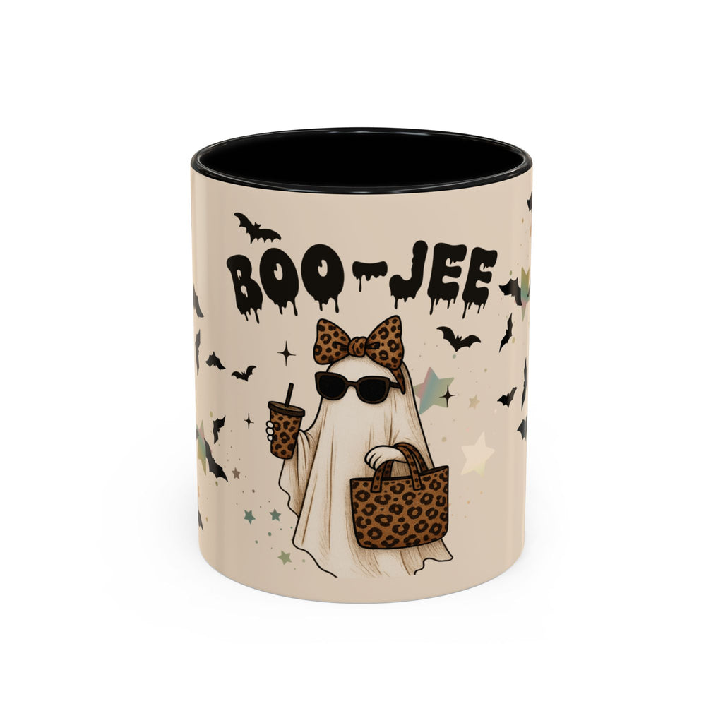 BOO-JEE Ghost Mug – Leopard Print Halloween