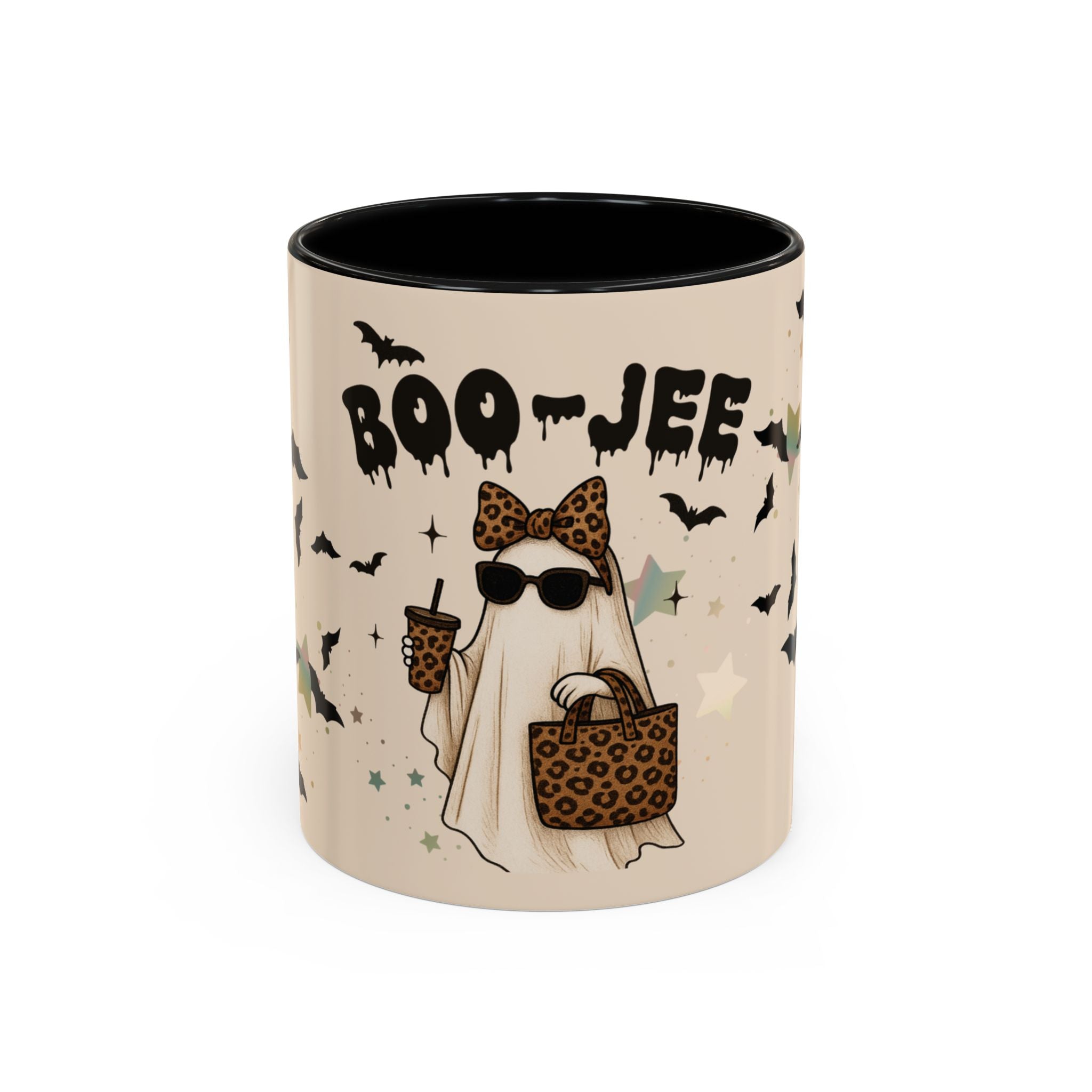 BOO-JEE Ghost Mug – Leopard Print Halloween