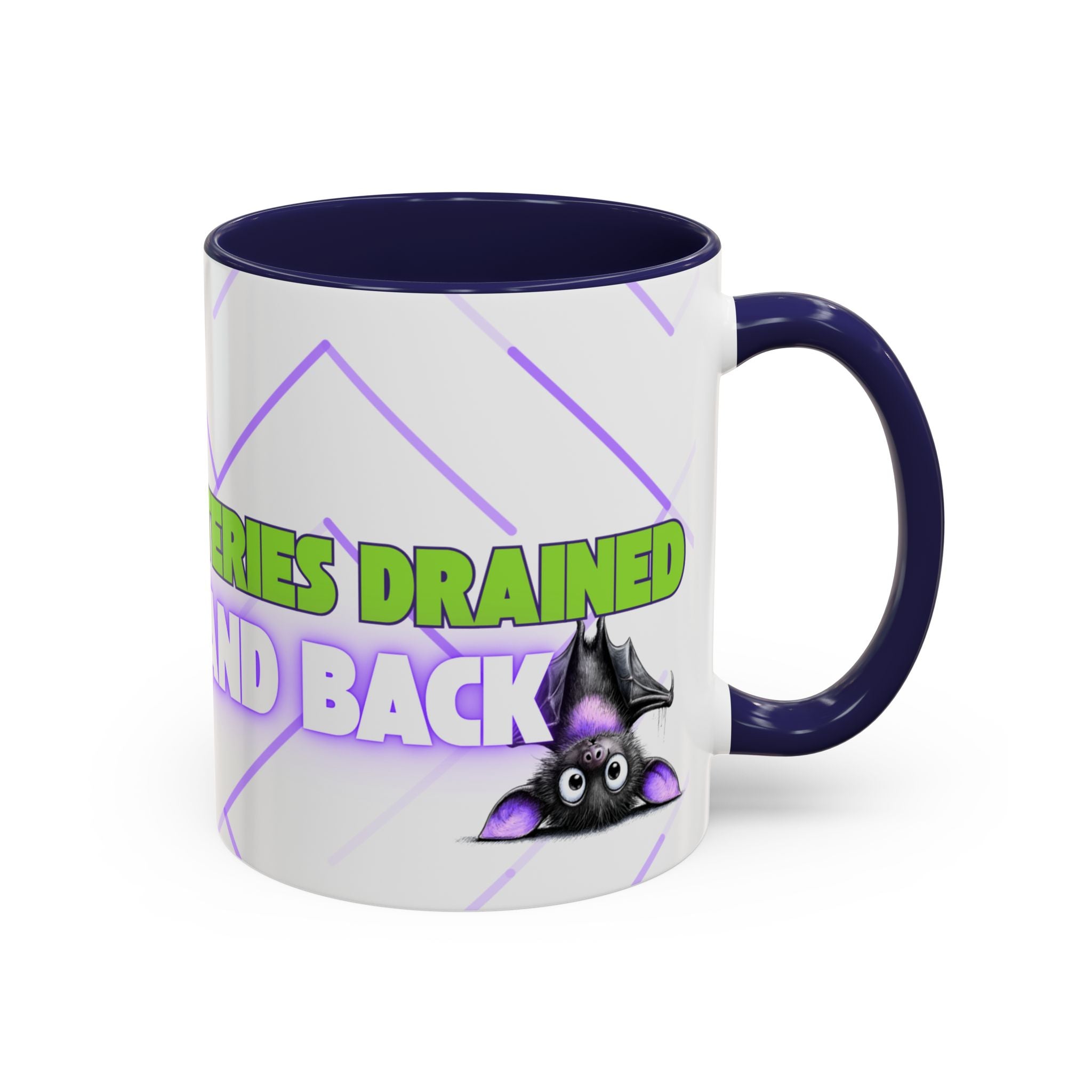 Bat-teries Drained Mug – Quirky Bat Design