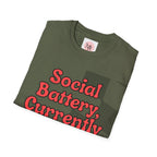 Sarcasm Tee – Social Battery Humour