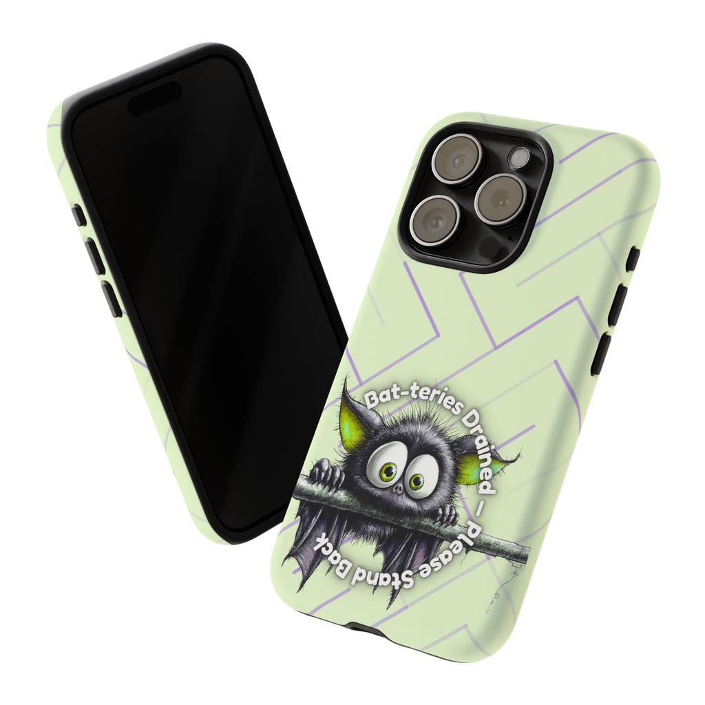 Bat-teries Drained Phone Case – Quirky Bat