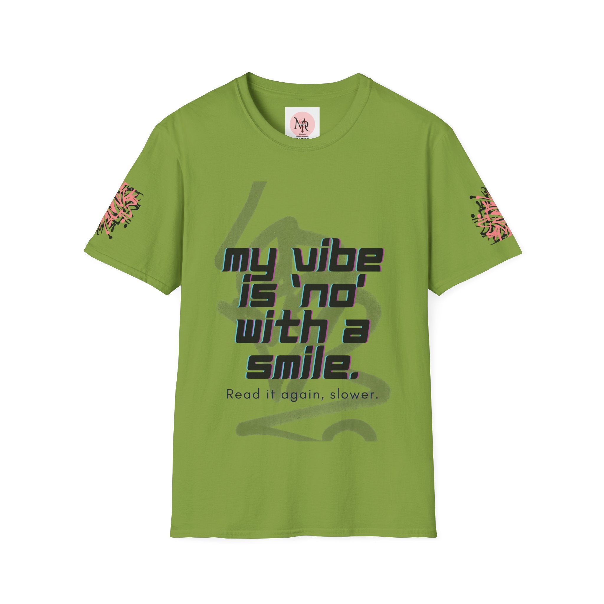 Graffiti Quote Tee – Bold Monochrome