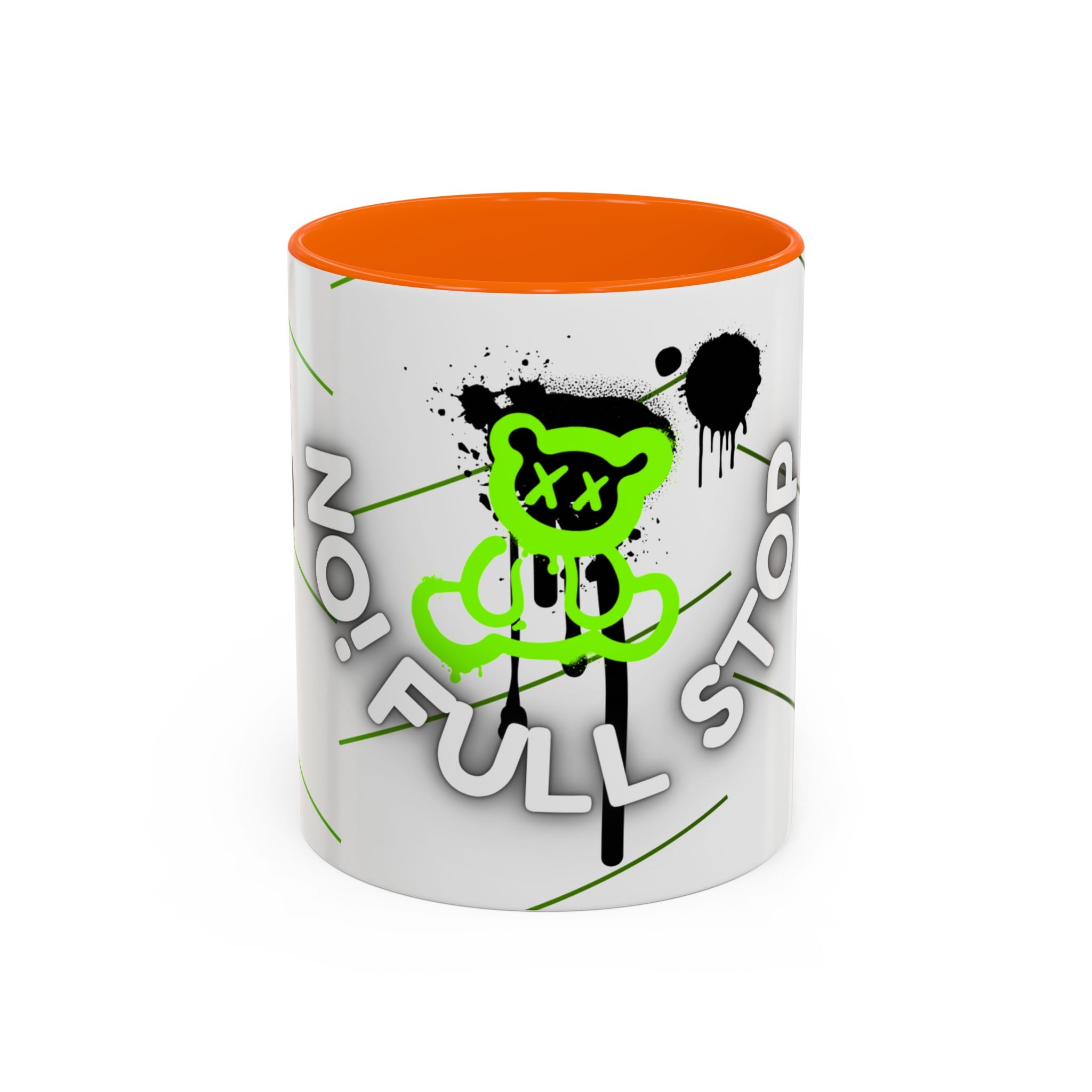 No! Full Stop Mug – Neon Graffiti Bear