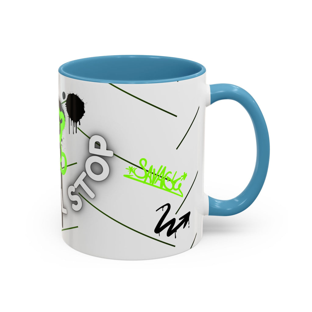 No! Full Stop Mug – Neon Graffiti Bear