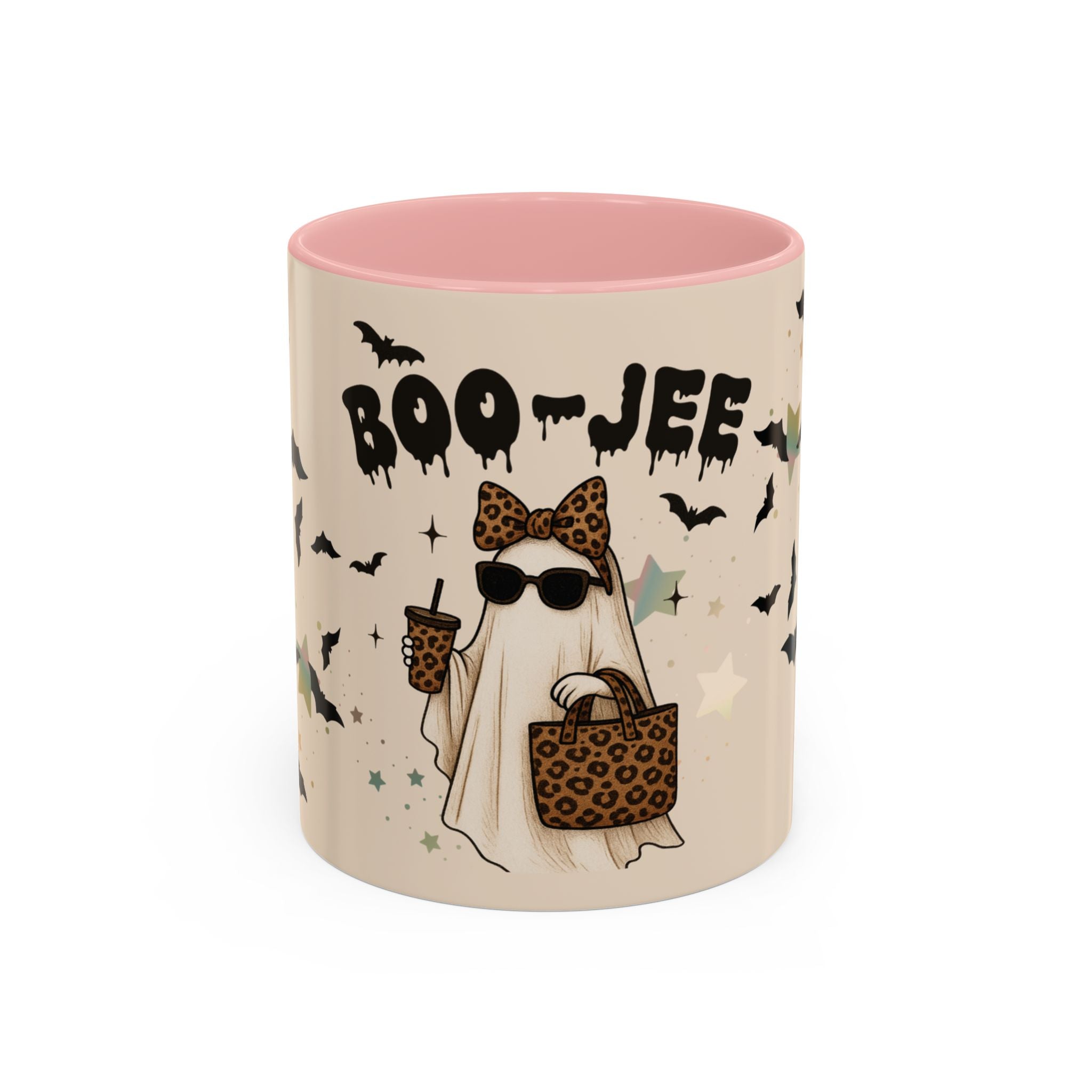 BOO-JEE Ghost Mug – Leopard Print Halloween