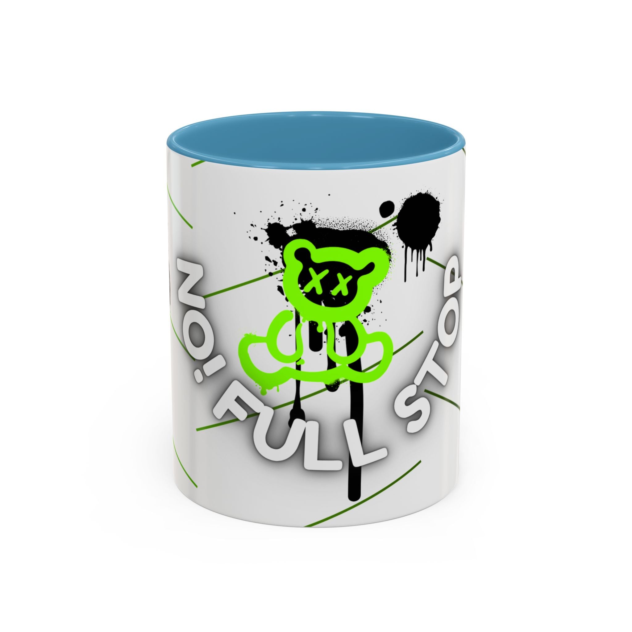 No! Full Stop Mug – Neon Graffiti Bear