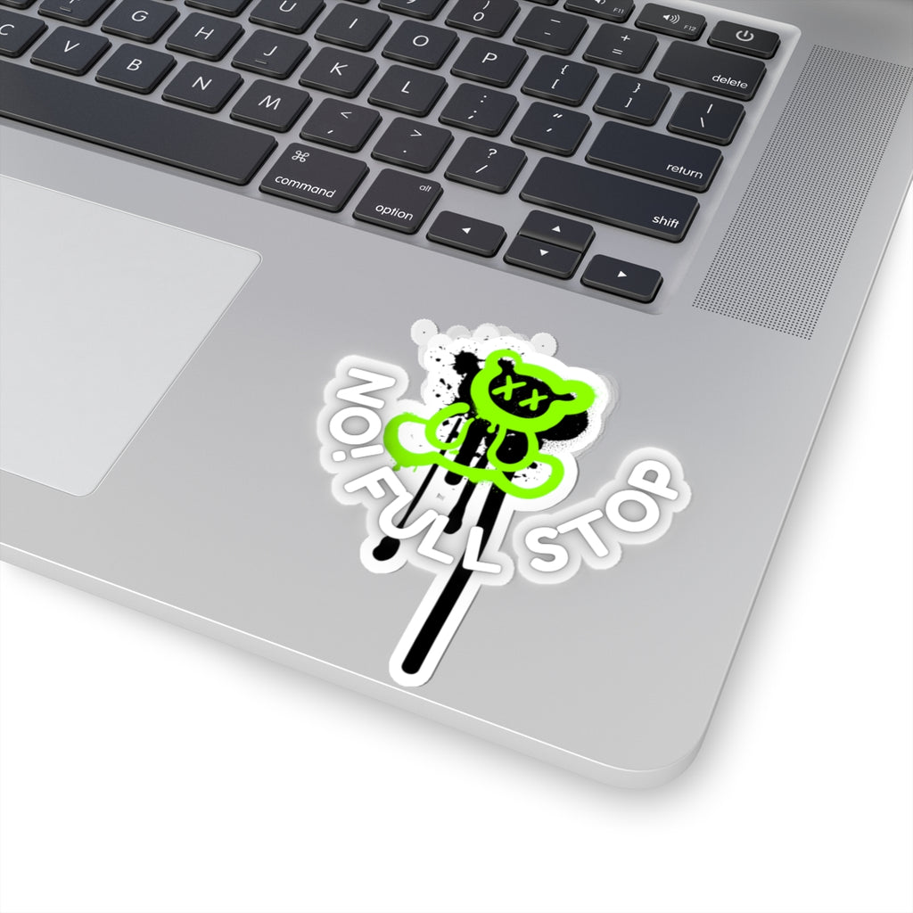 No! Full Stop – Neon Bear Sticker