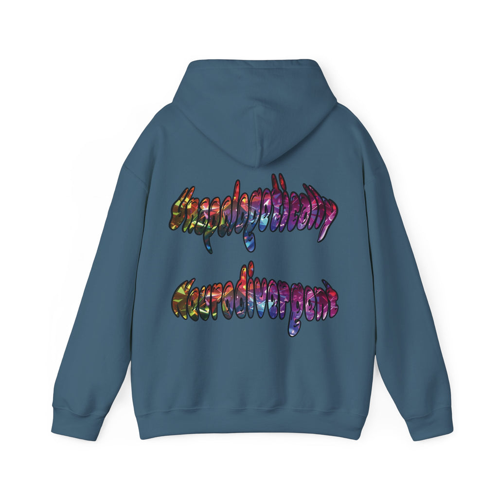 Unapologetically Neurodivergent Hoodie-Holographic Crystal Tree Design, Bold Identity Statement