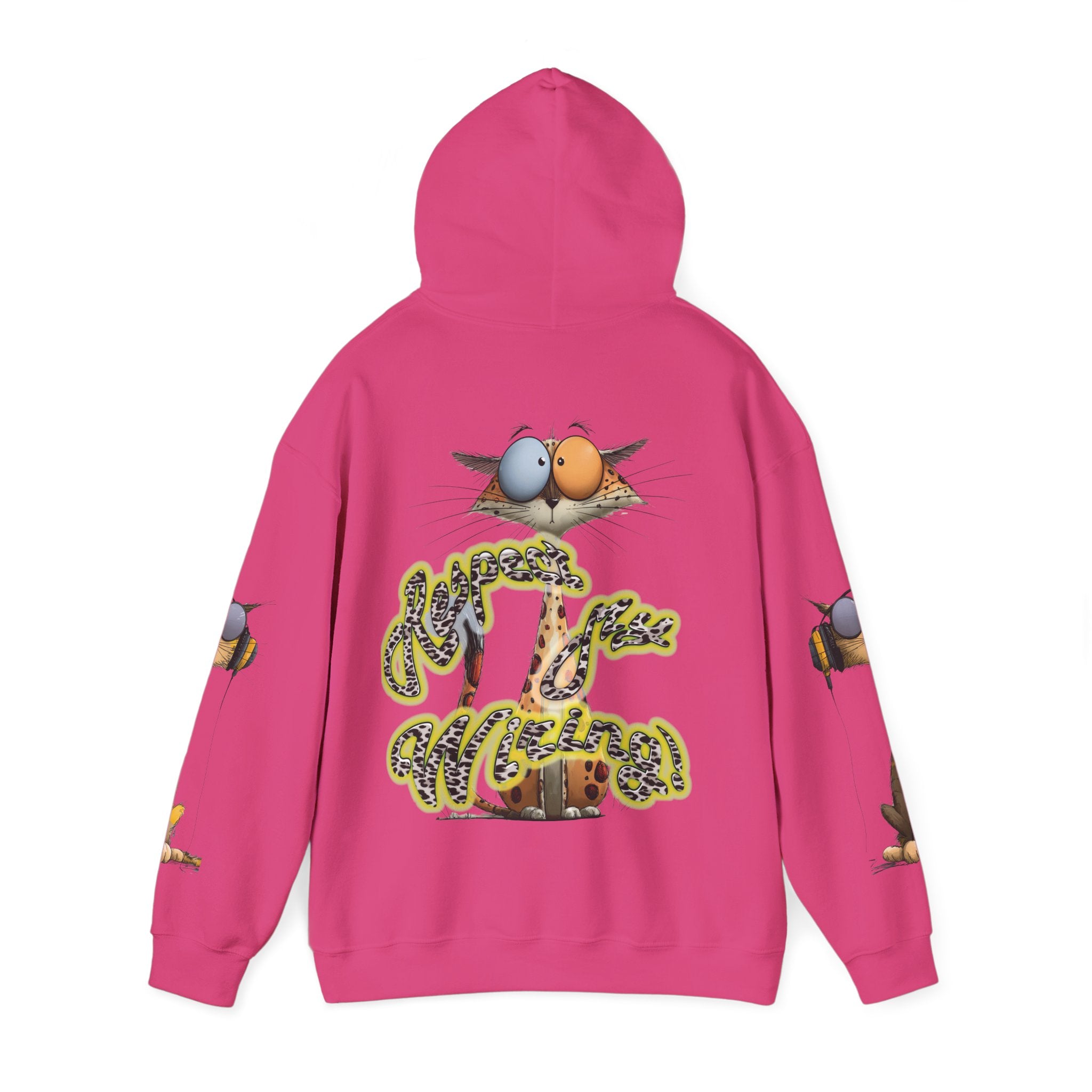 Respect My Wiring Hoodie-Cat Graphic Sweatshirt
