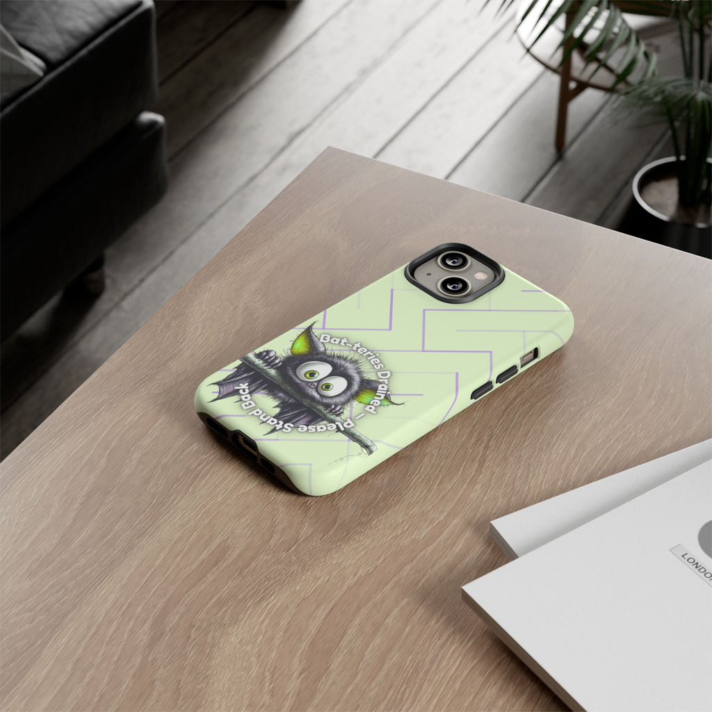 Bat-teries Drained Phone Case – Quirky Bat