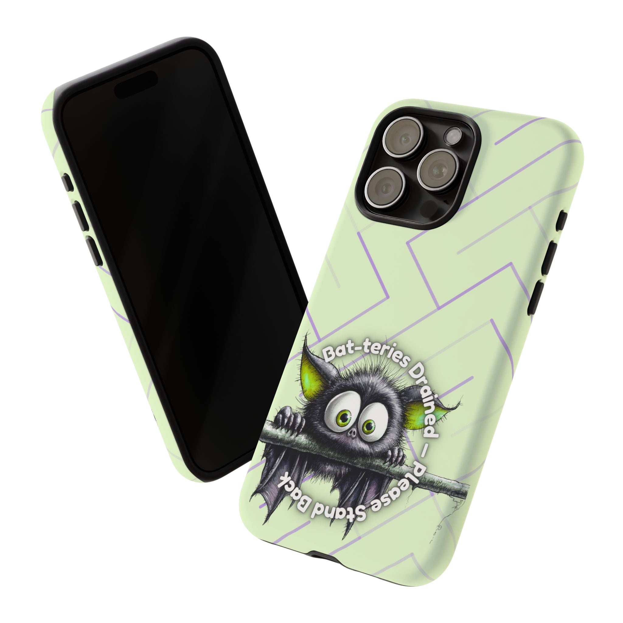Bat-teries Drained Phone Case – Quirky Bat