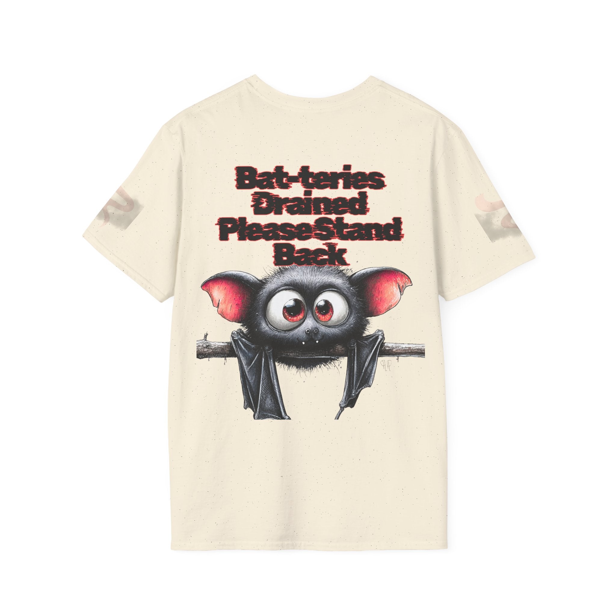 Bat-teries Drained – Cute and Funny Bat T-Shirt