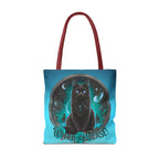 Witch Please Tote Bag – Gothic Black Cat, Spooky Moon Phases, Witchy Aesthetic Shopper