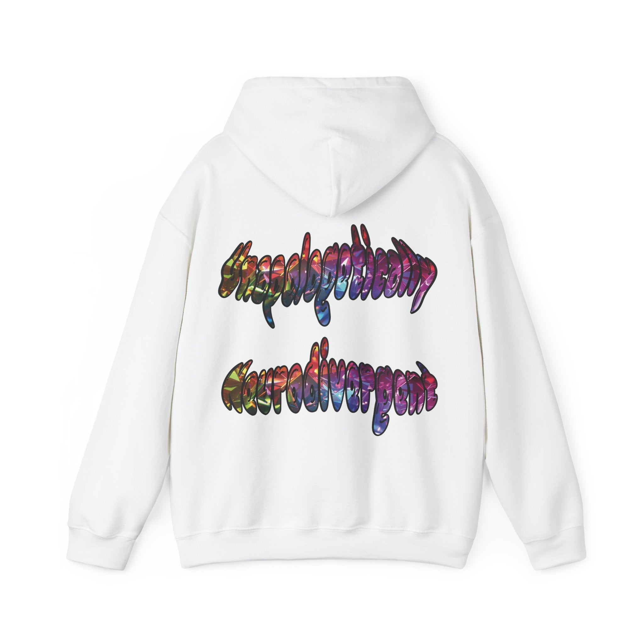 Unapologetically Neurodivergent Hoodie-Holographic Crystal Tree Design, Bold Identity Statement