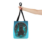 Witch Please Tote Bag – Gothic Black Cat, Spooky Moon Phases, Witchy Aesthetic Shopper