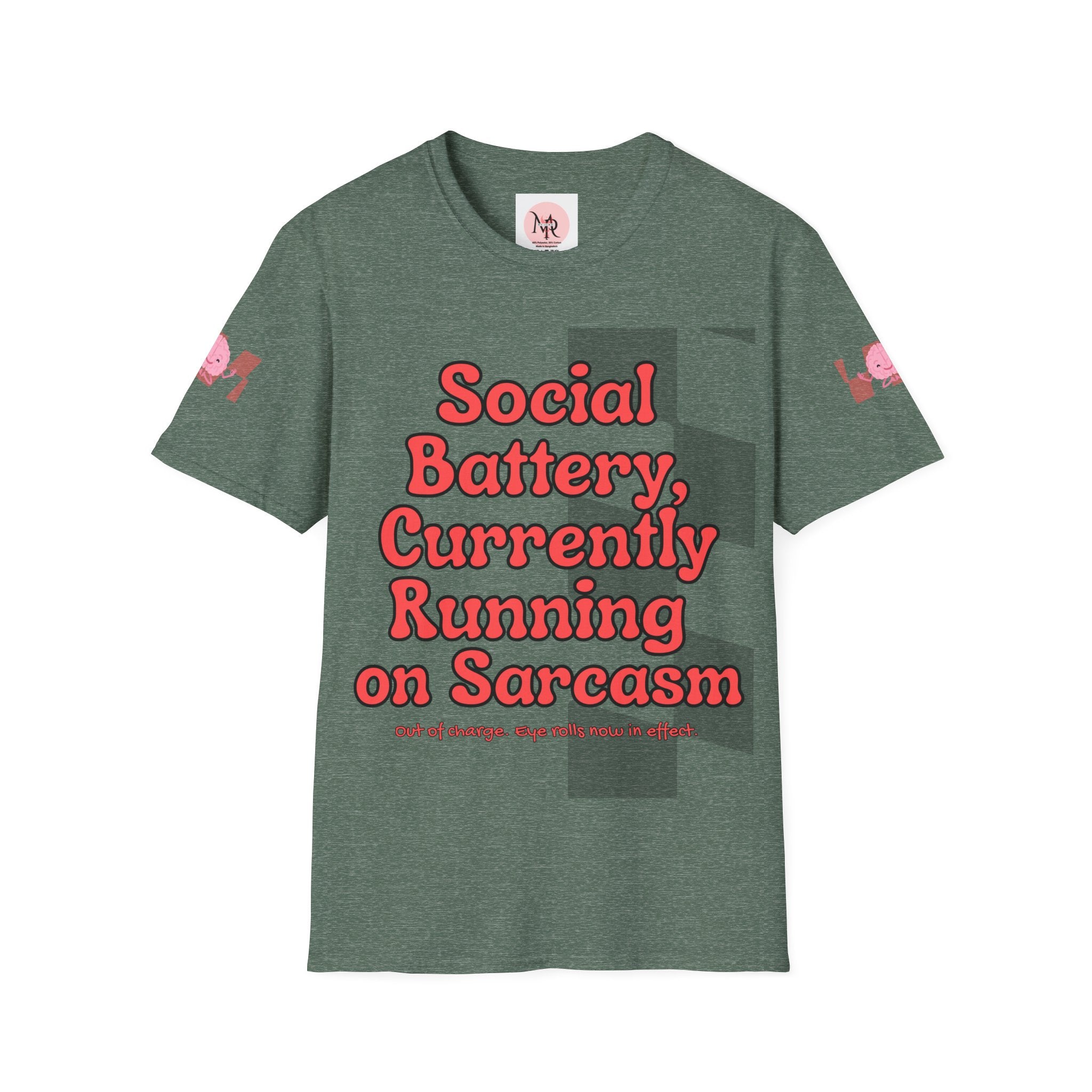 Sarcasm Tee – Social Battery Humour