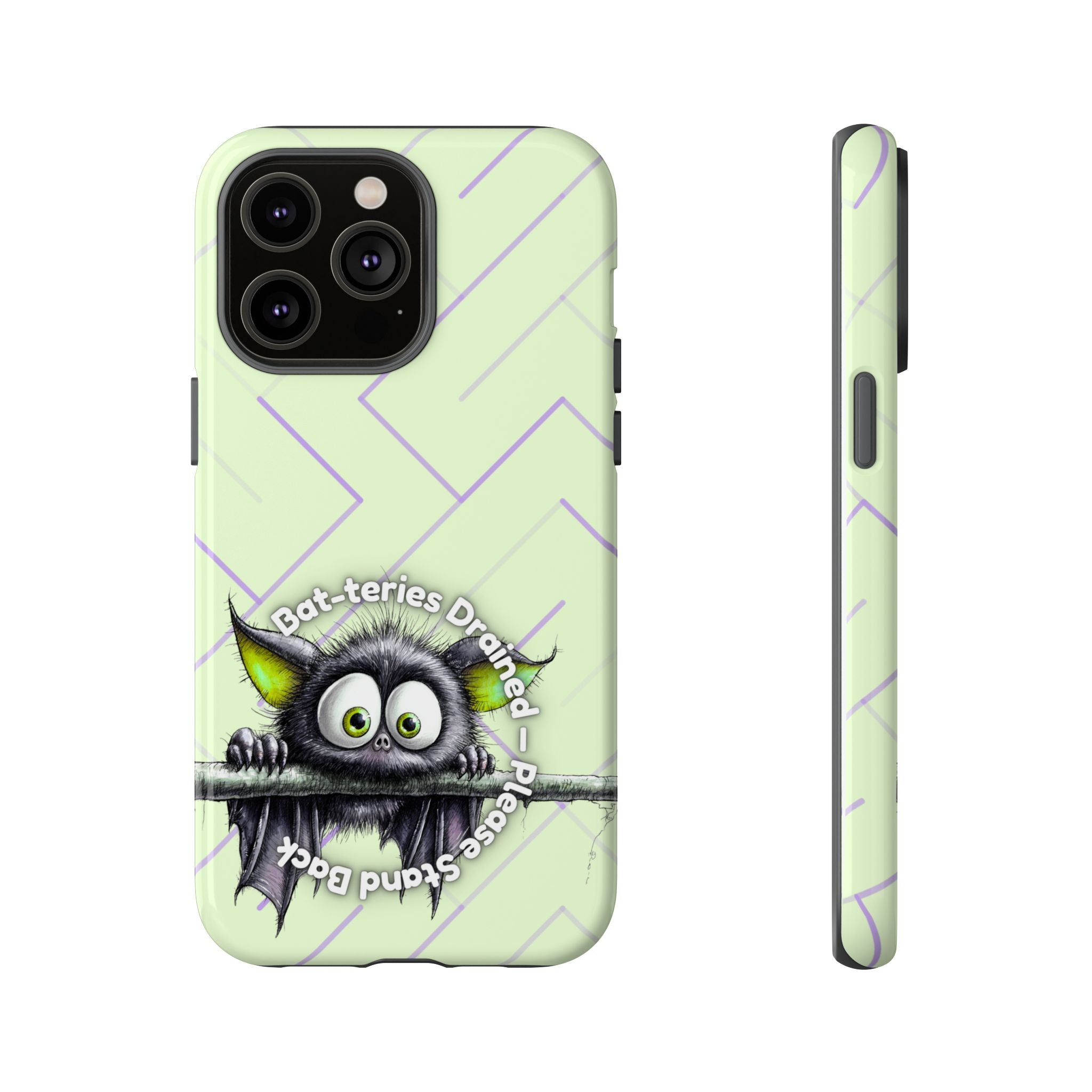 Bat-teries Drained Phone Case – Quirky Bat