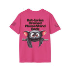 Bat-teries Drained – Cute and Funny Bat T-Shirt