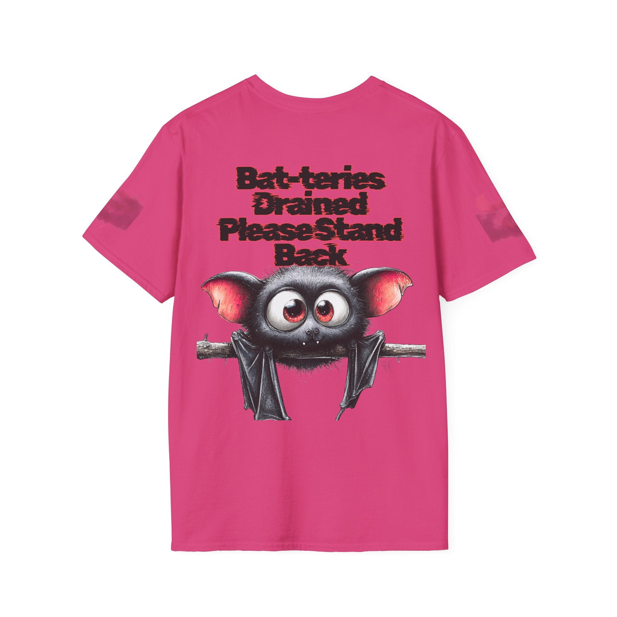 Bat-teries Drained – Cute and Funny Bat T-Shirt