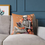 Literary Skeleton Cushion – Halloween & Autumn Home Décor