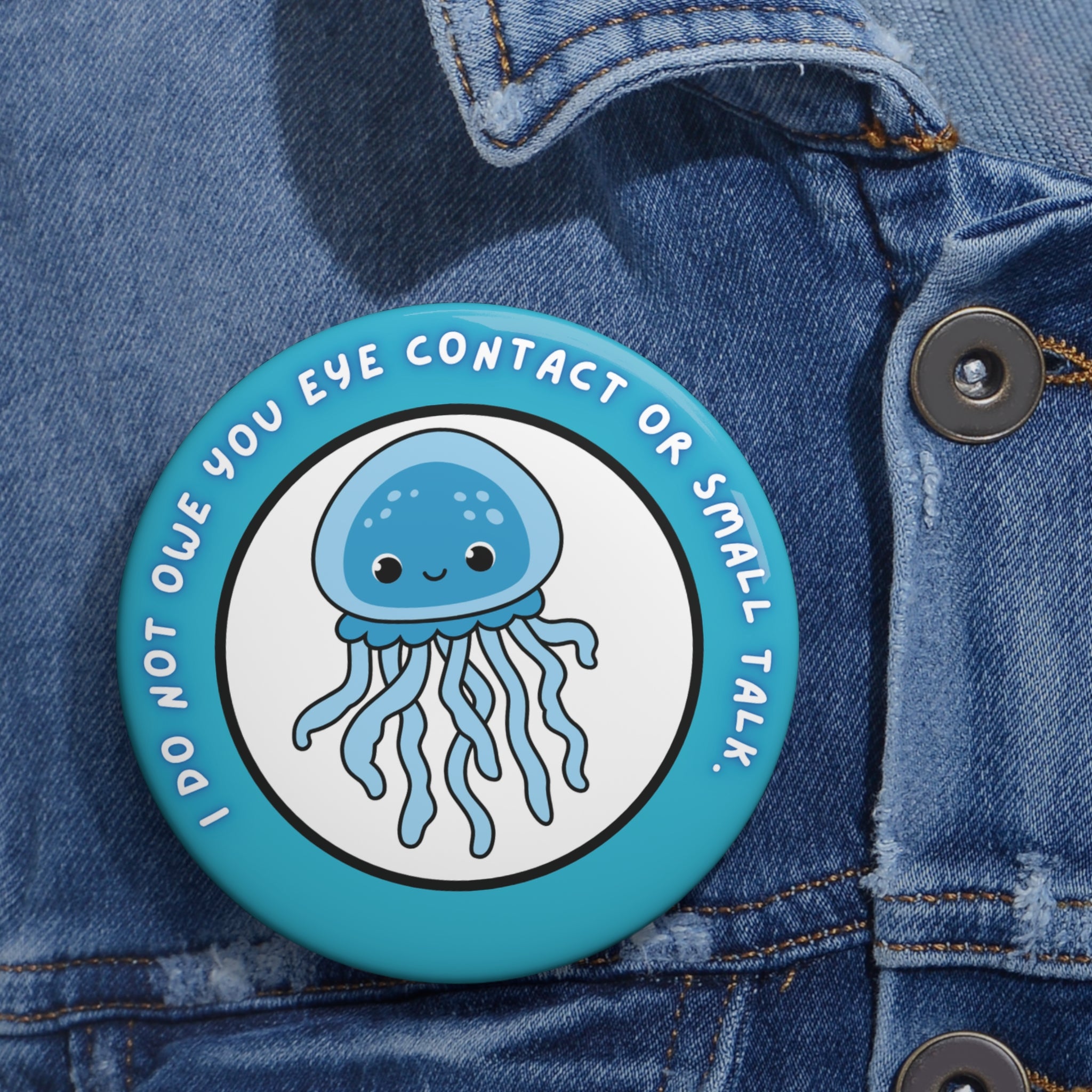 Autism Awareness Pin Badge – Jellyfish Design (3in)