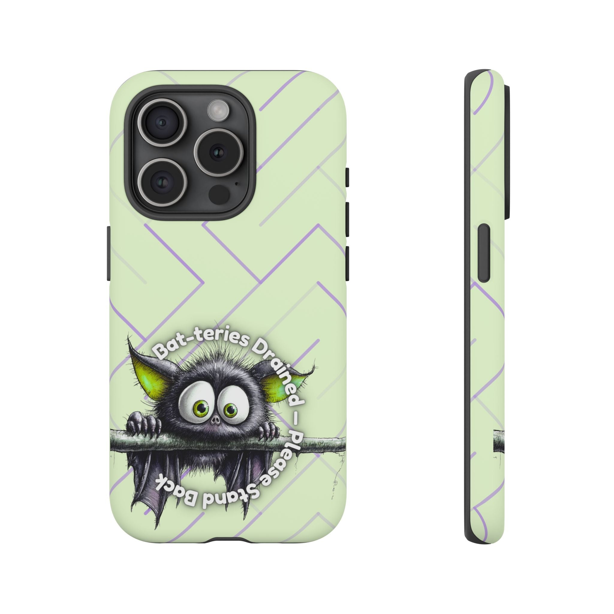 Bat-teries Drained Phone Case – Quirky Bat