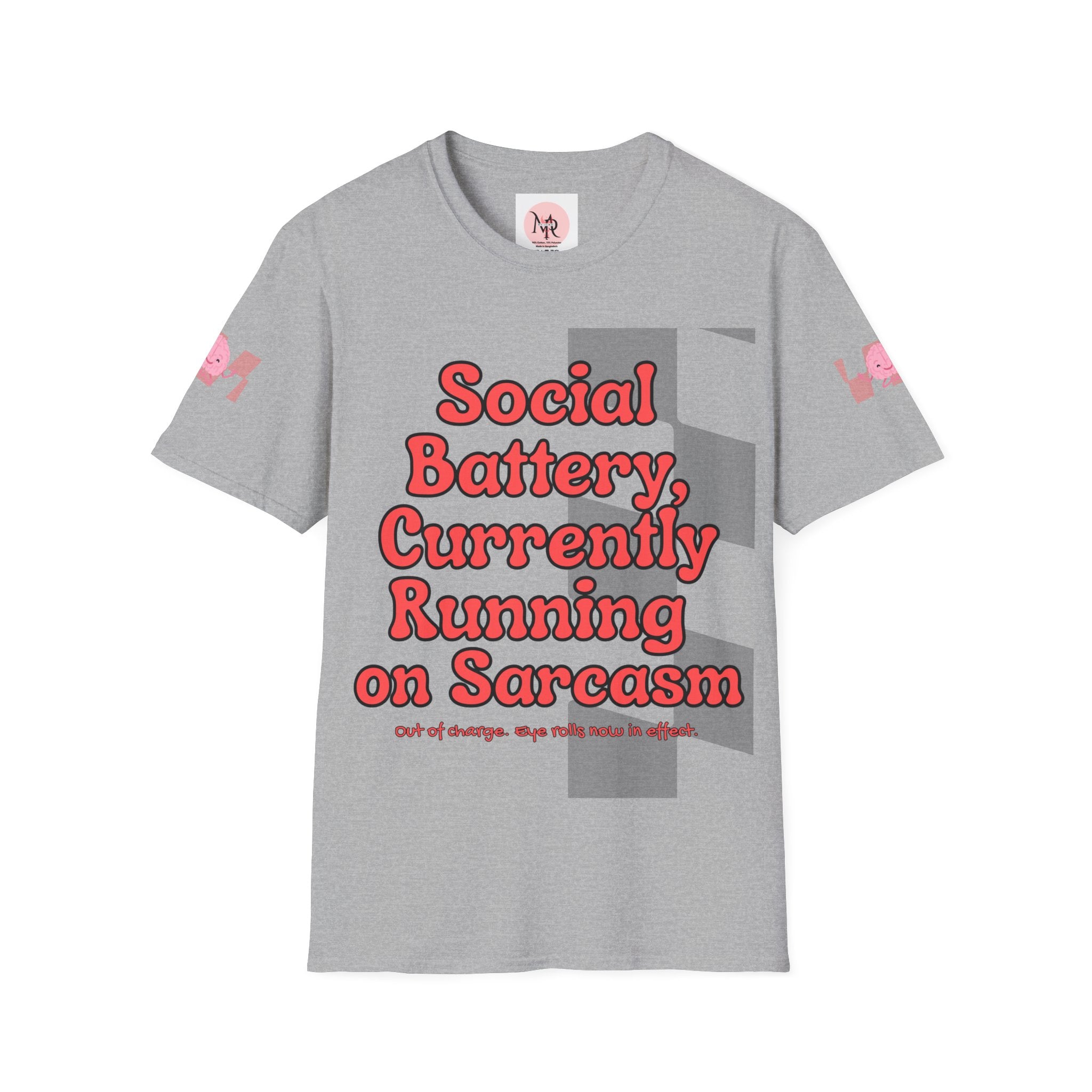 Sarcasm Tee – Social Battery Humour