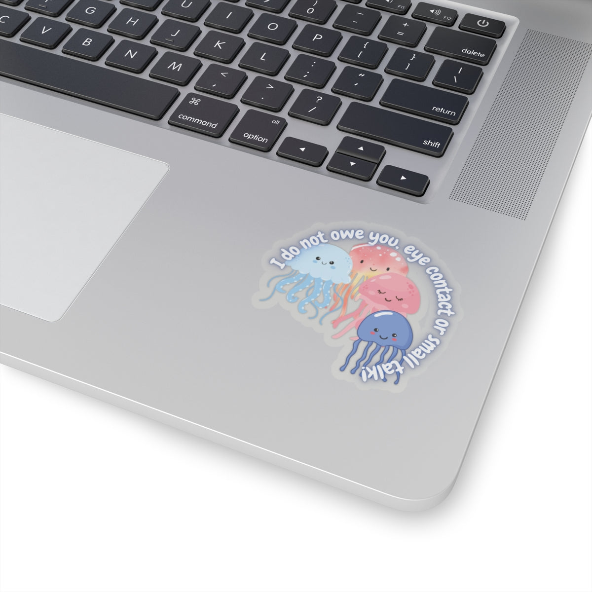 No Eye Contact Jellyfish Sticker