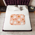 Boo-tiful Ghost Sherpa Blanket – Soft & Seasonal