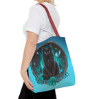 Witch Please Tote Bag – Gothic Black Cat, Spooky Moon Phases, Witchy Aesthetic Shopper