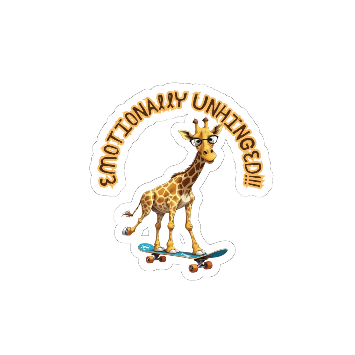 Emotionally Unhinged Giraffe Sticker