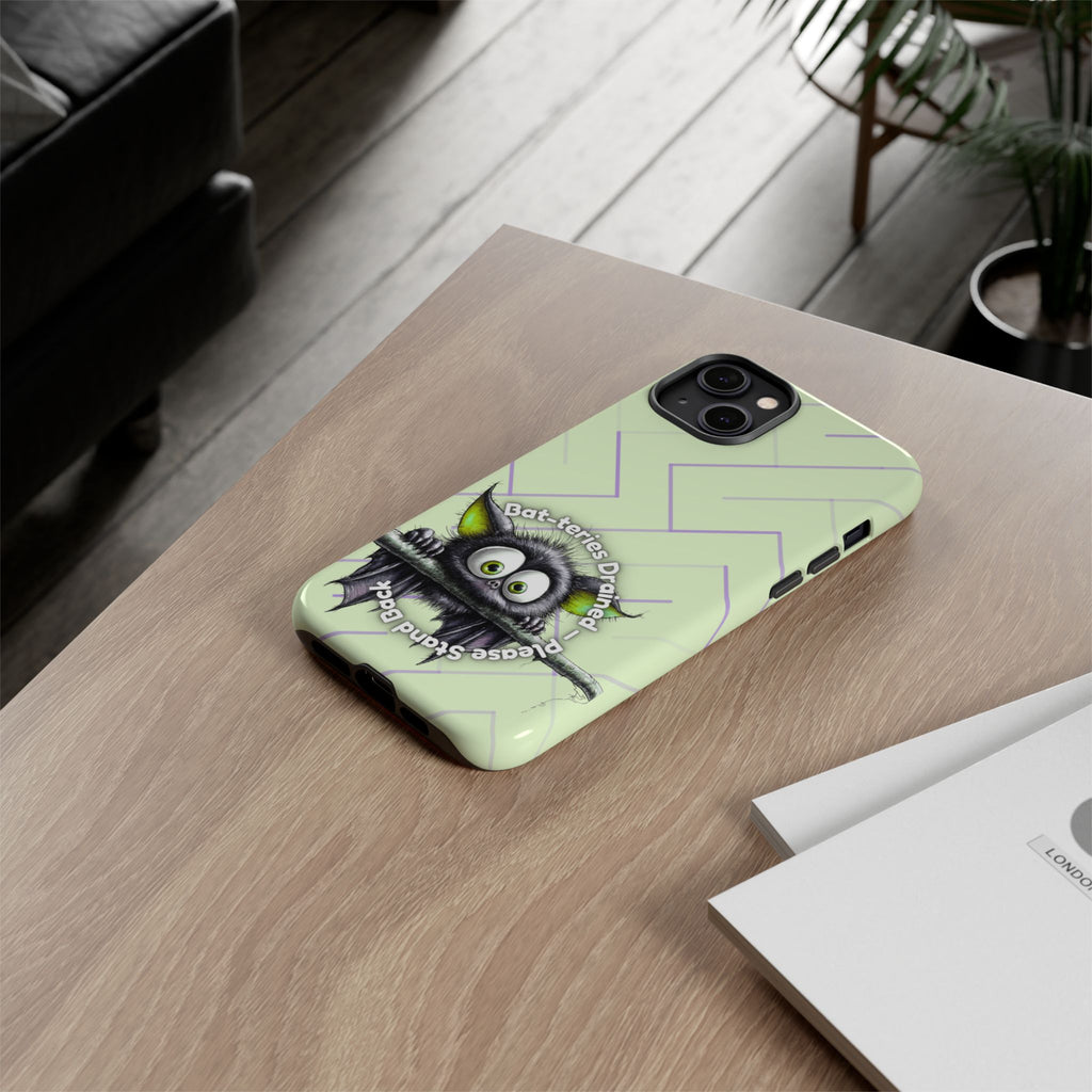 Bat-teries Drained Phone Case – Quirky Bat