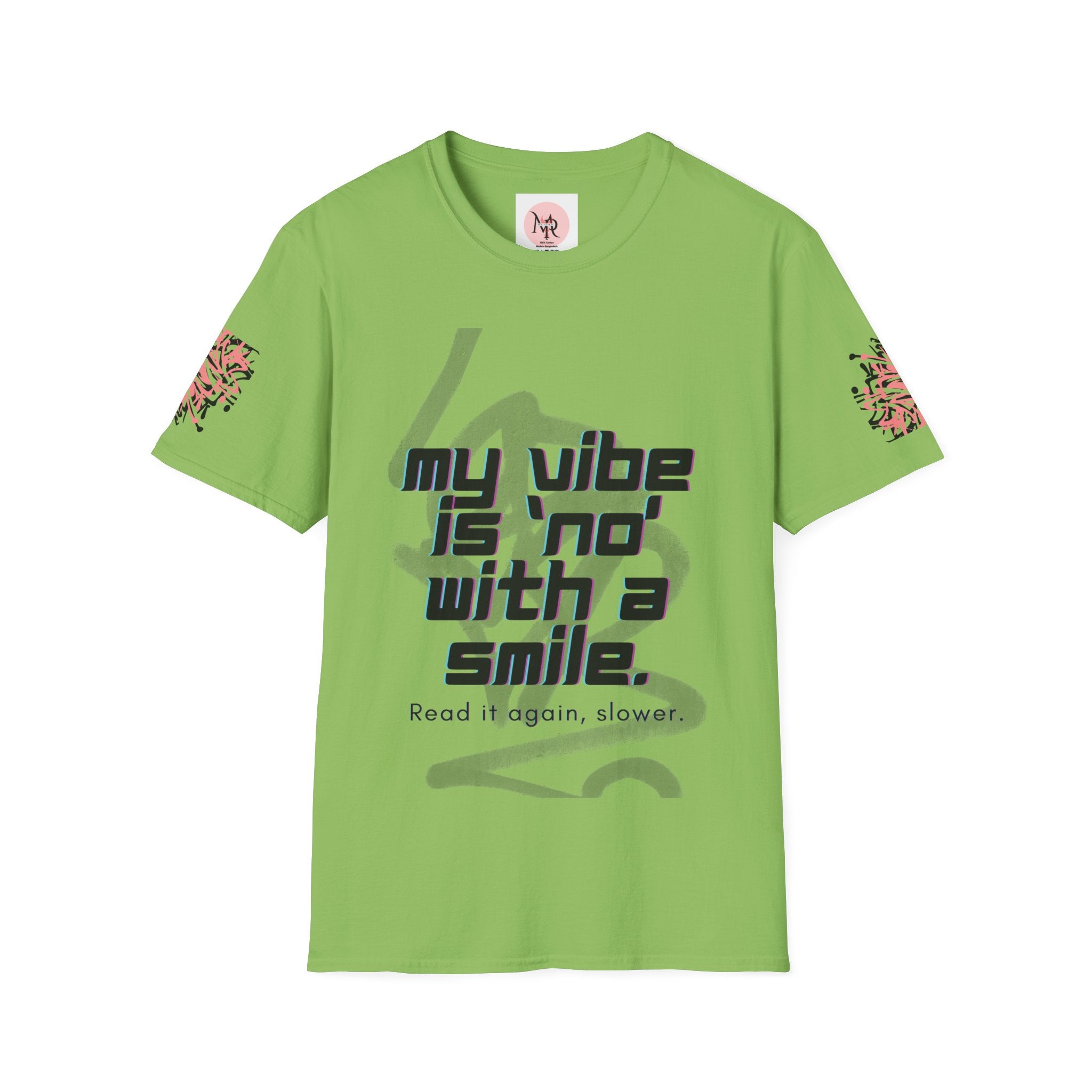 Graffiti Quote Tee – Bold Monochrome