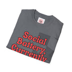 Sarcasm Tee – Social Battery Humour
