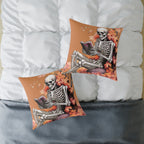 Literary Skeleton Cushion – Halloween & Autumn Home Décor