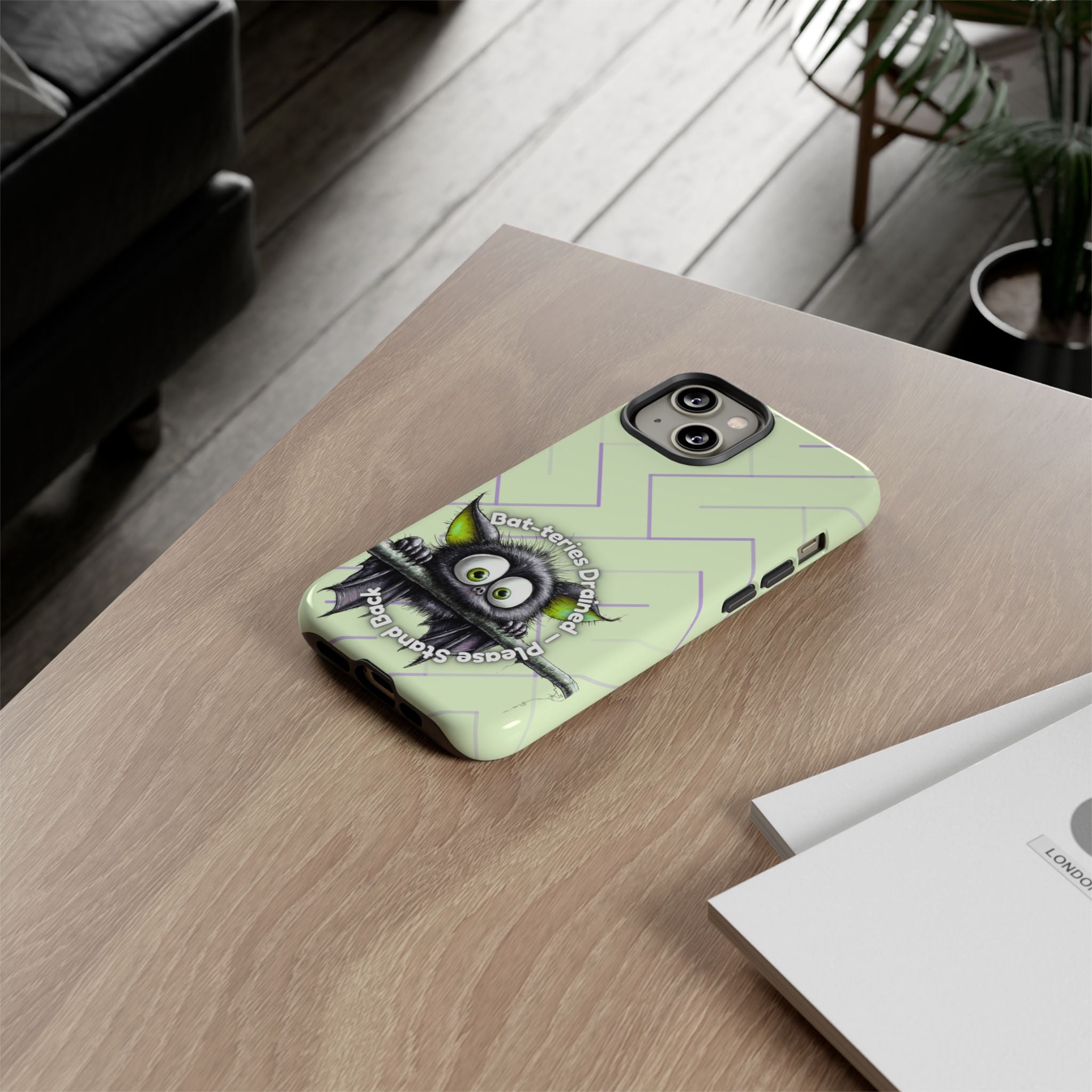 Bat-teries Drained Phone Case – Quirky Bat