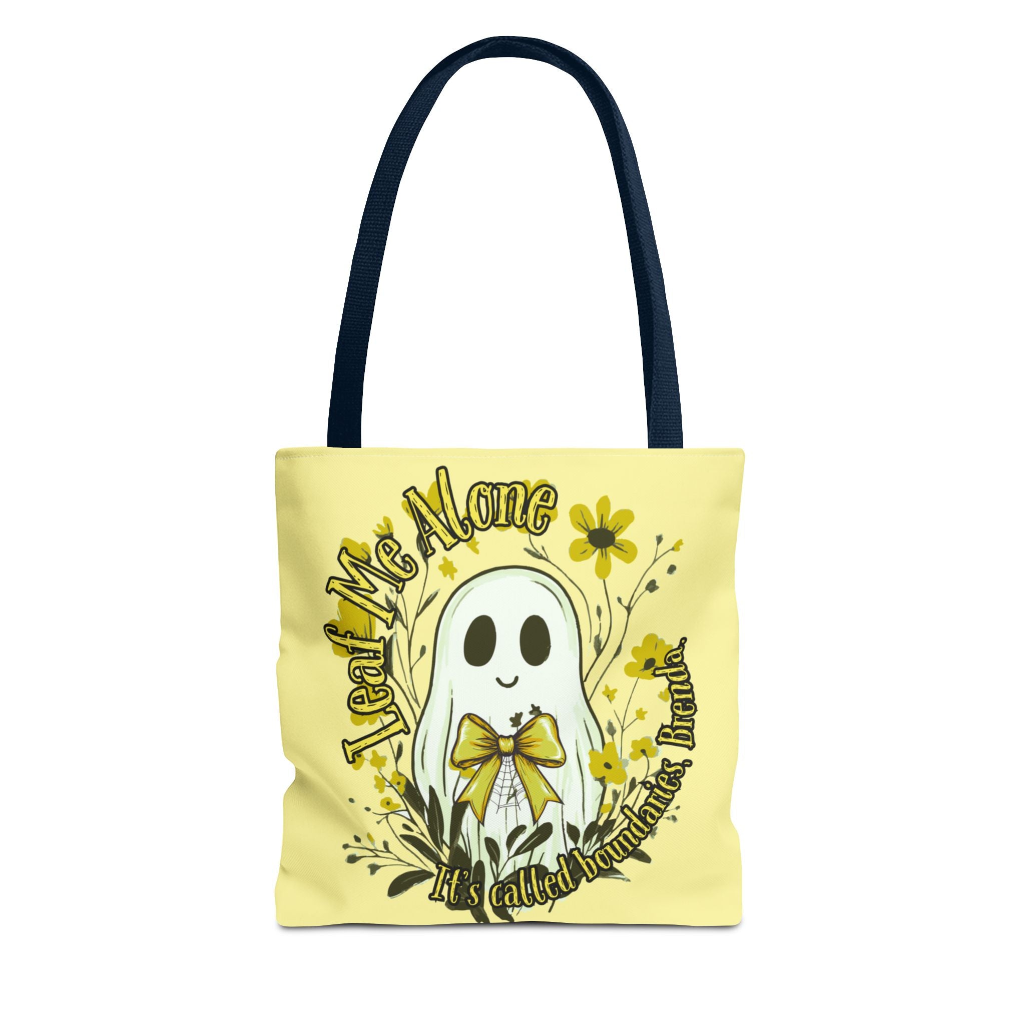 Leaf Me Alone Tote Bag, Cute Ghost Boundaries Bag, Funny Autumn Halloween Tote
