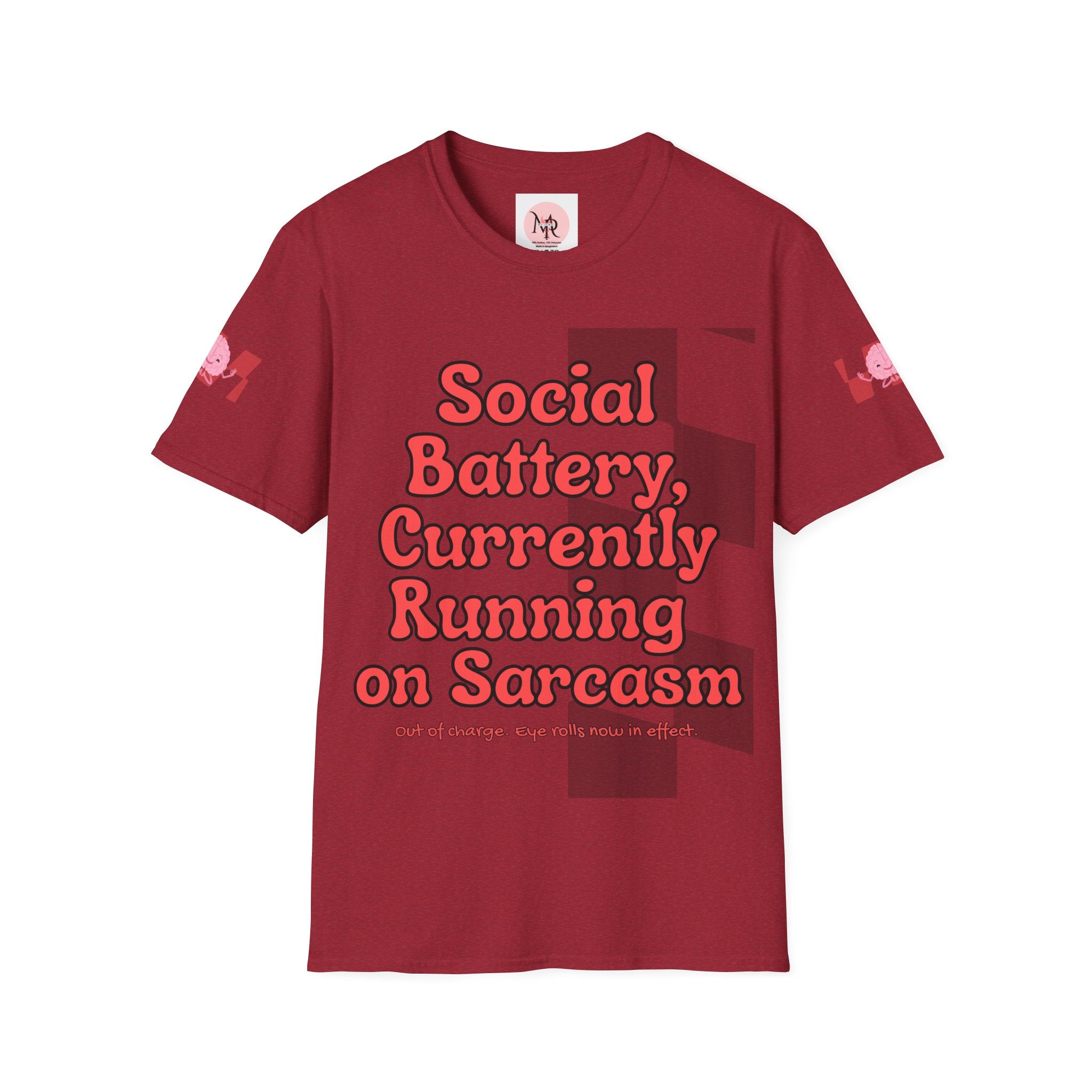 Sarcasm Tee – Social Battery Humour