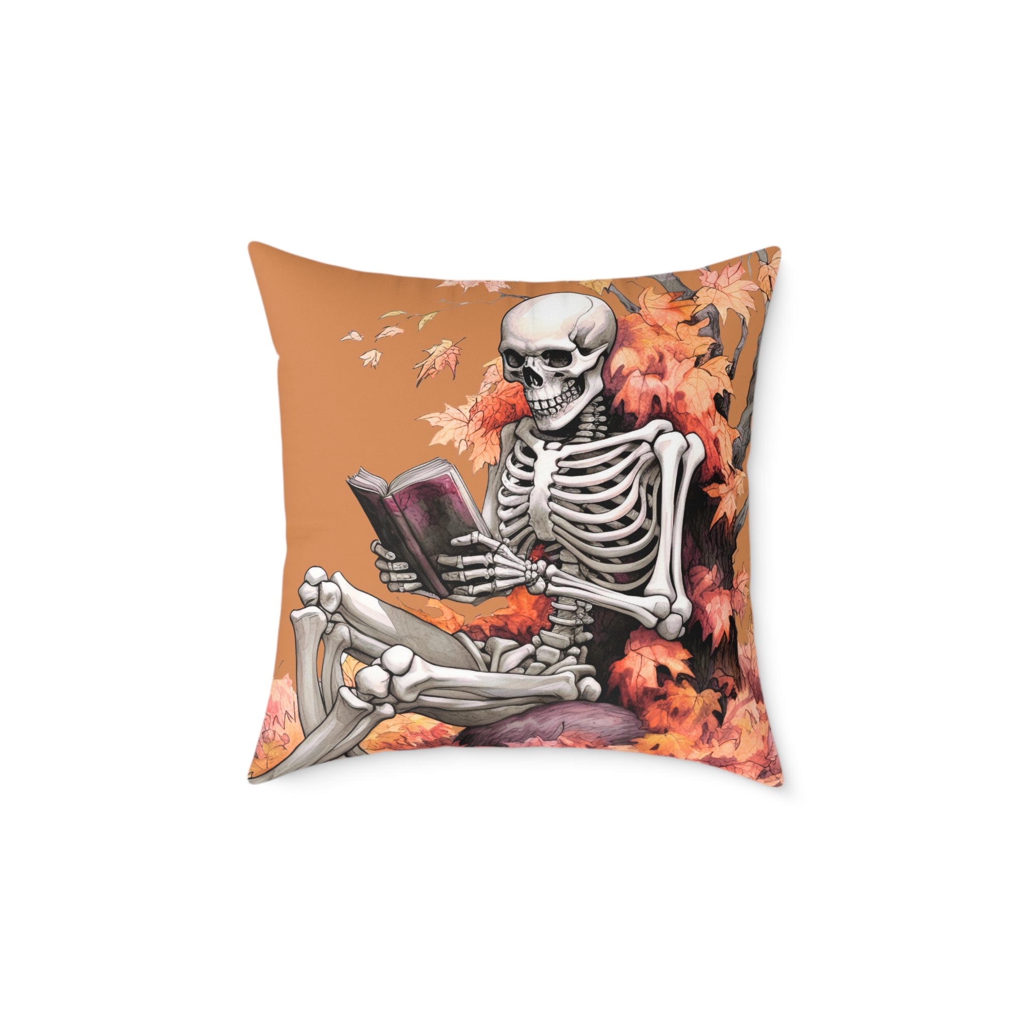 Literary Skeleton Cushion – Halloween & Autumn Home Décor