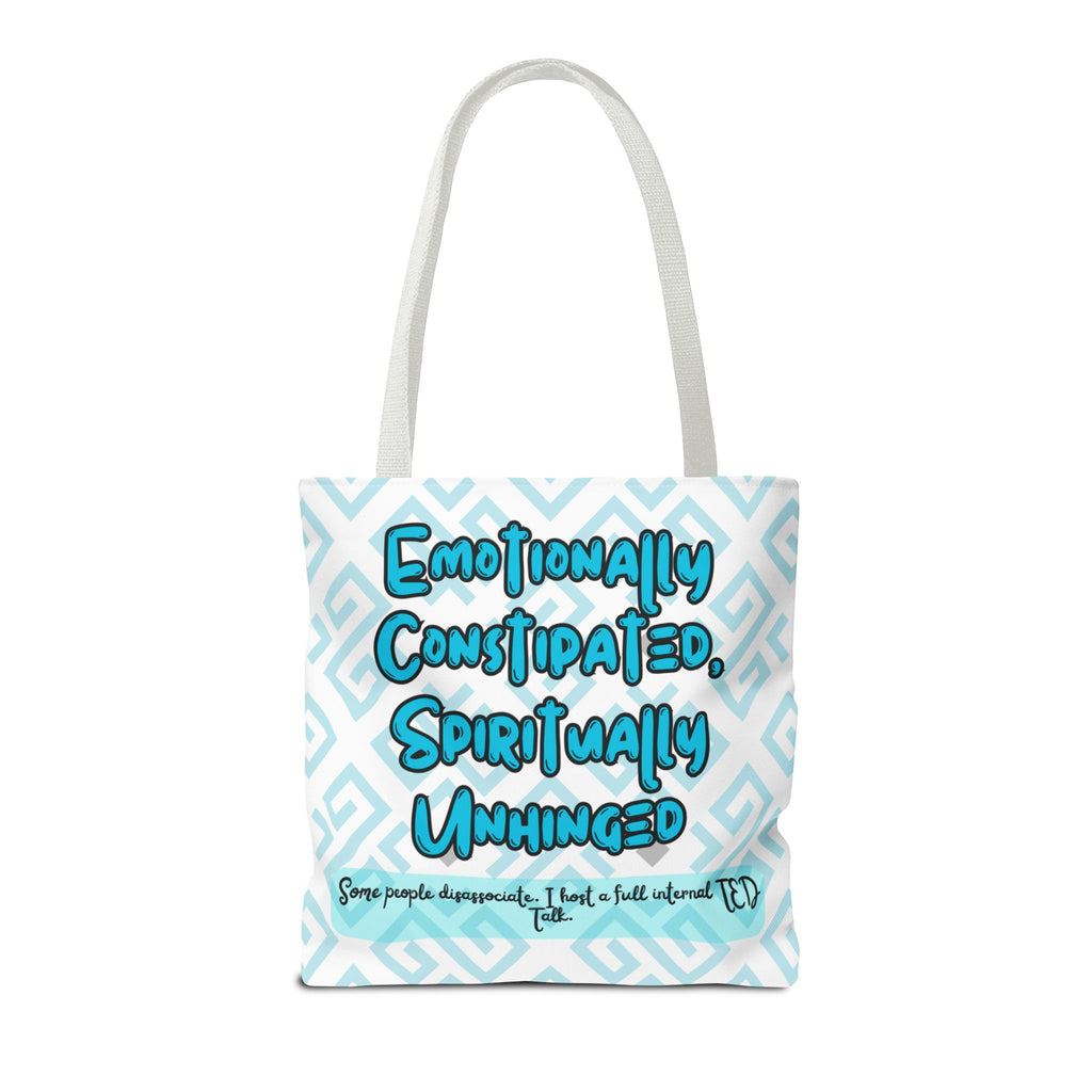 motional Constipation Tote, Spiritually Unhinged Funny Tote Bag for Sarcastic Souls