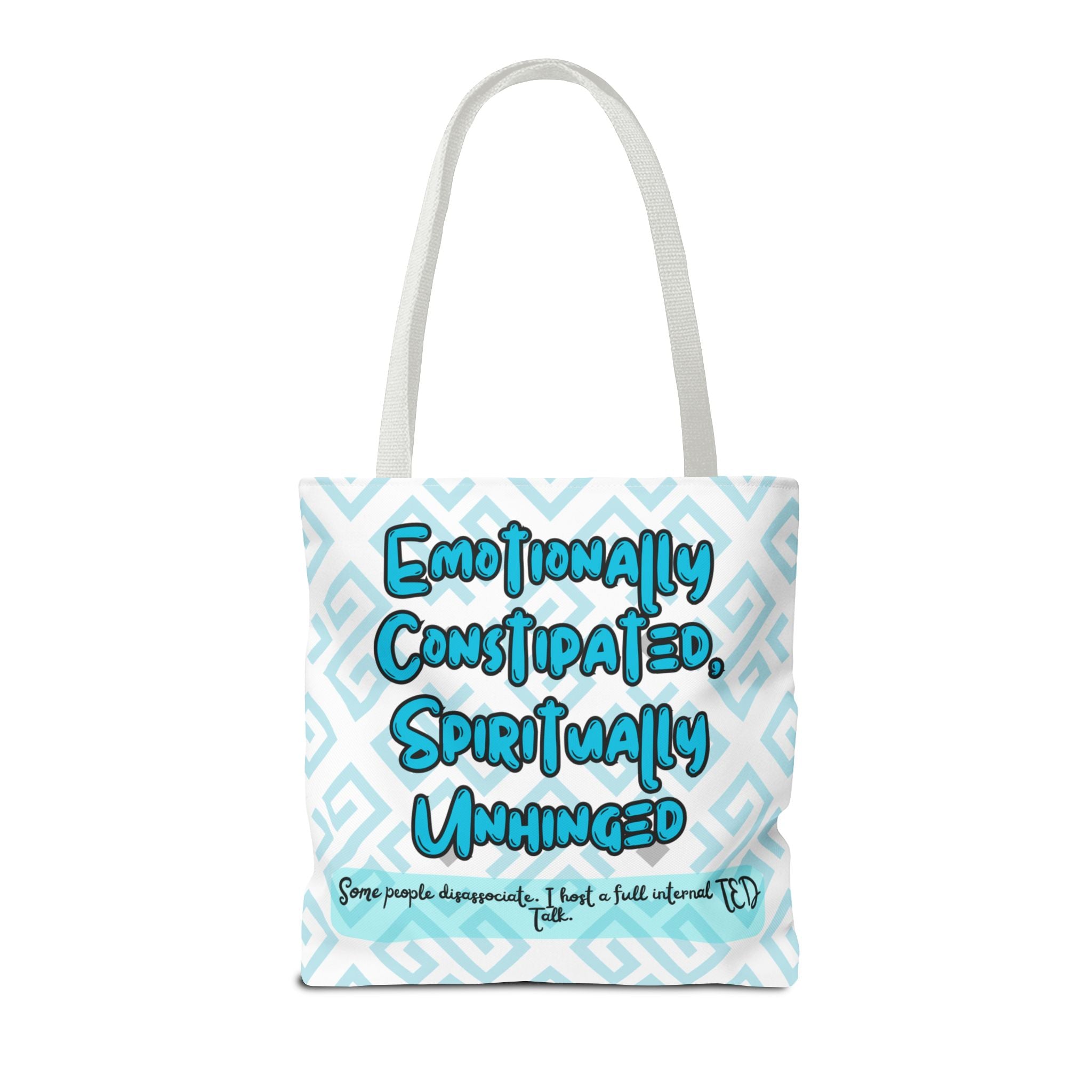 motional Constipation Tote, Spiritually Unhinged Funny Tote Bag for Sarcastic Souls