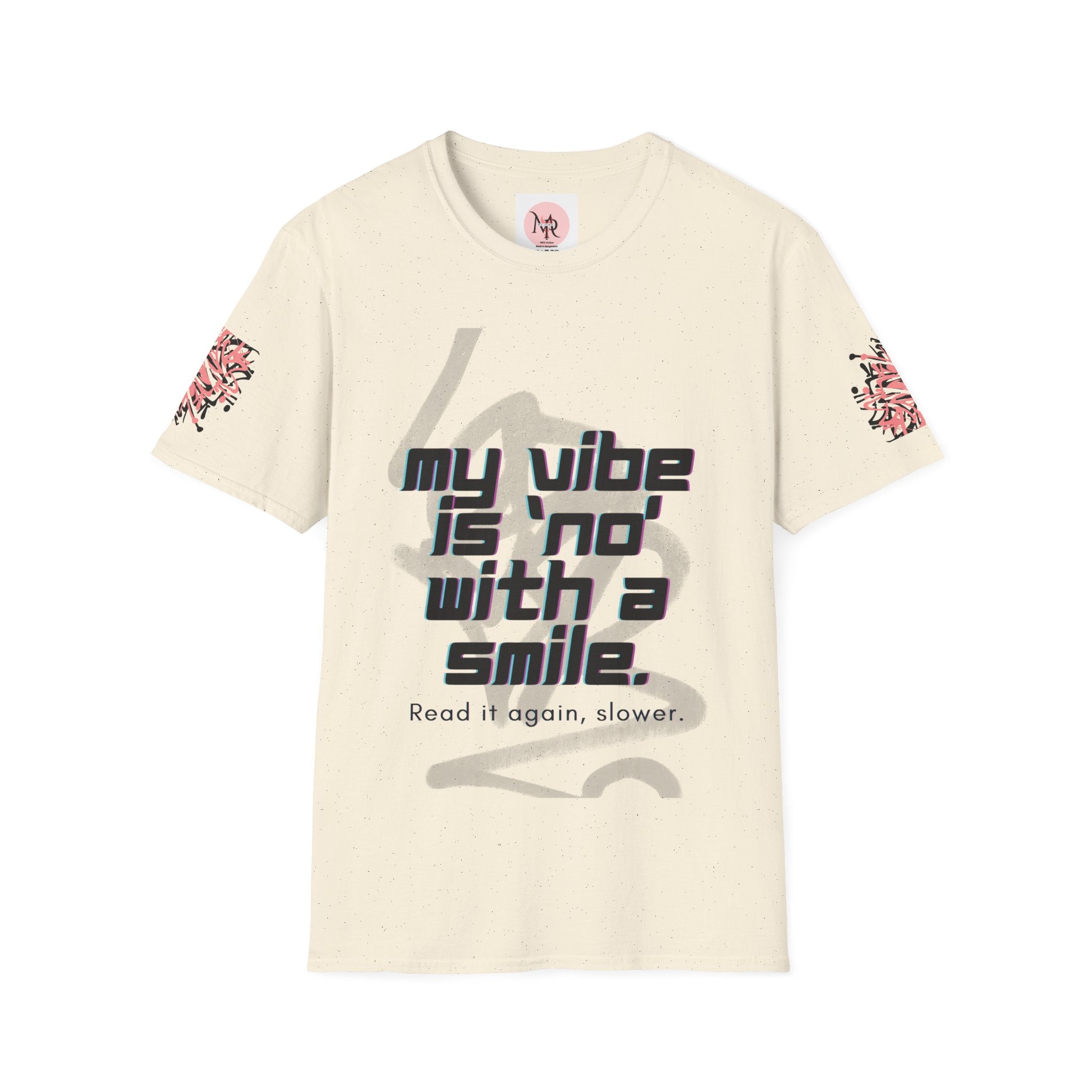 Graffiti Quote Tee – Bold Monochrome