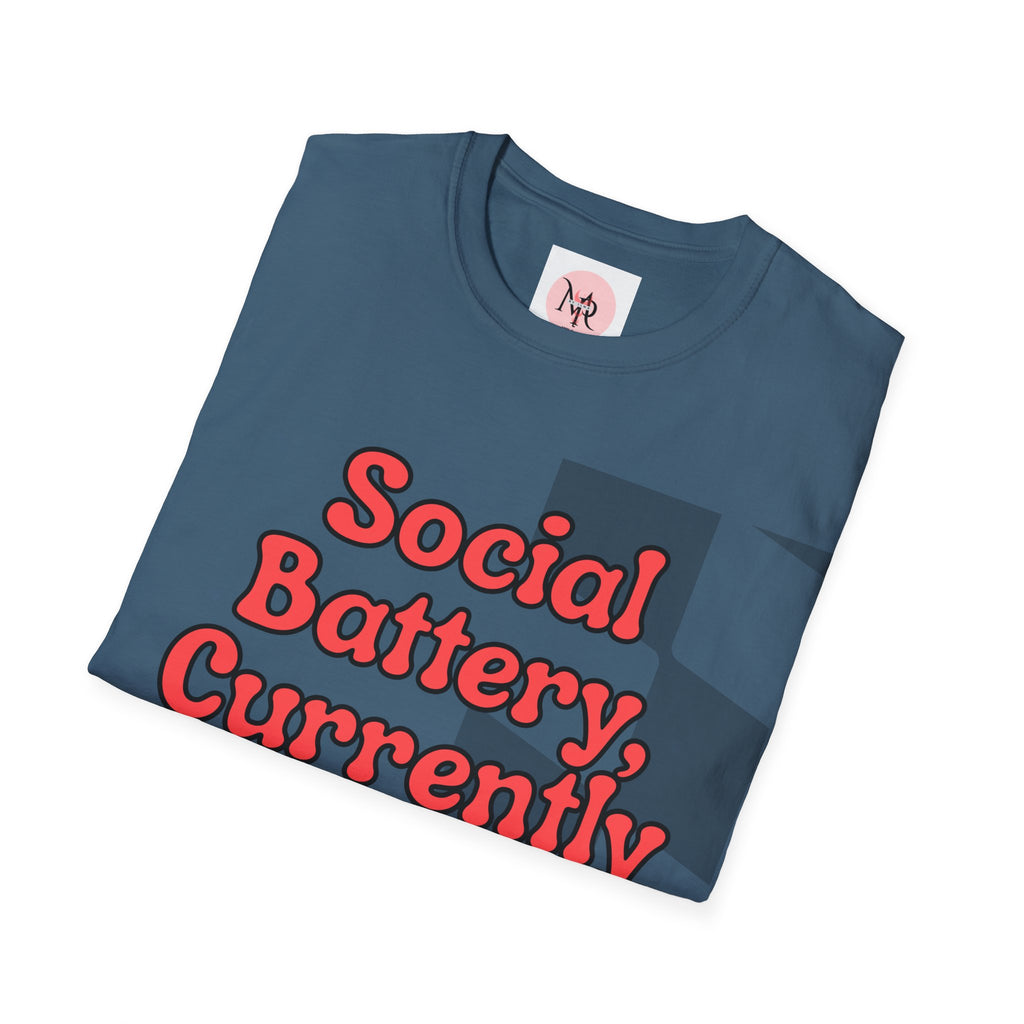 Sarcasm Tee – Social Battery Humour