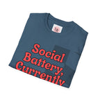 Sarcasm Tee – Social Battery Humour