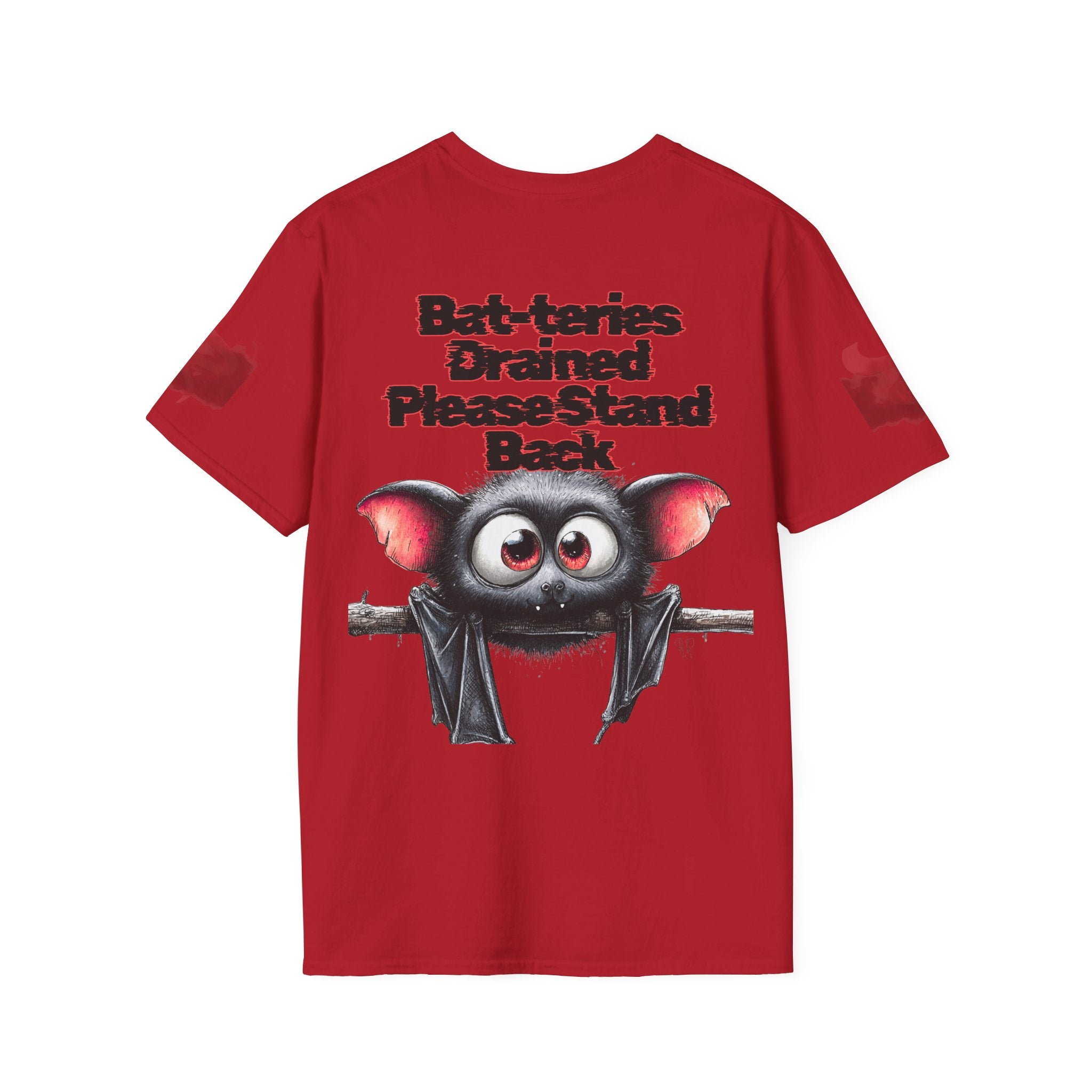 Bat-teries Drained – Cute and Funny Bat T-Shirt