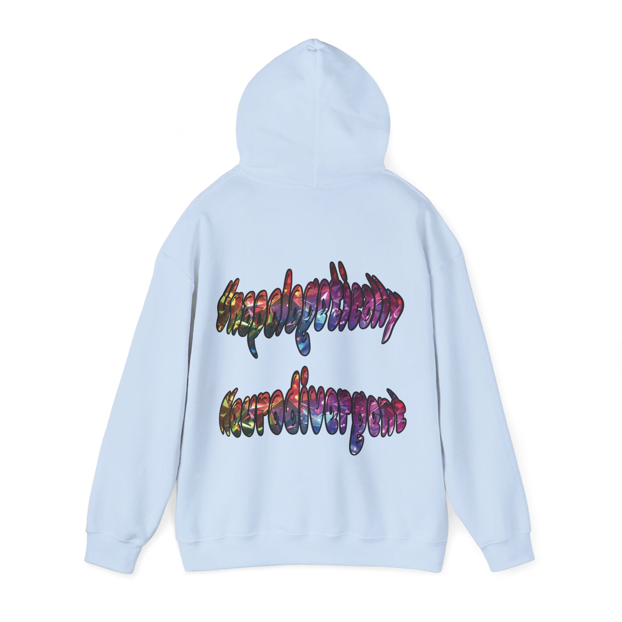 Unapologetically Neurodivergent Hoodie-Holographic Crystal Tree Design, Bold Identity Statement